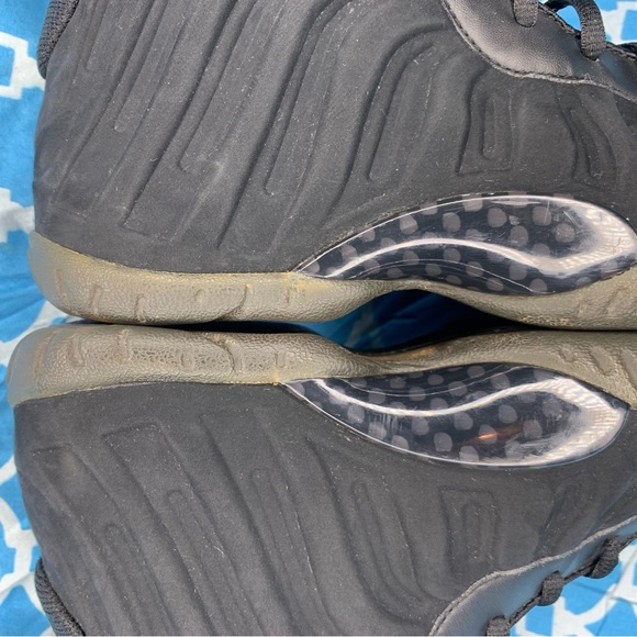 Nike womens size 6.5 little Posite one triple black foamposite wmns sneakers acg - Picture 8 of 11